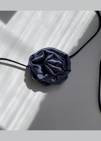 Чокер цветок серого цвета на шнурке D.Hats текстиль (285710724)