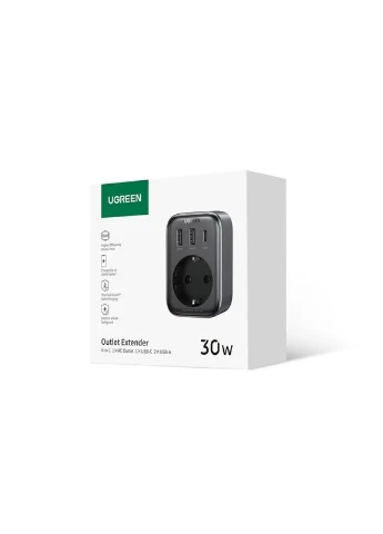 Мережевий зарядний пристрій CD314 2xUSBA/USB-C/220V Black (2A1C) (UGR-90613) Ugreen (294978713)