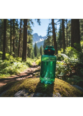 Тритановая бутылка 1500 мл зеленого цвета для занятий спортом TKK (304418975)