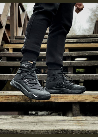 Чорні Зимовий кросівки зимові чоловічі nike acg terra antarktik winter black fur gore-tex | найк асг терра антарктік чорні з хутром No Brand