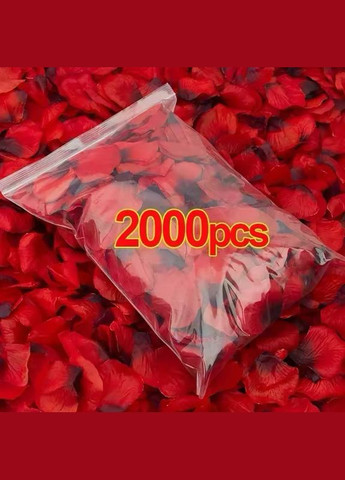 Набор из 2000 шт: темно-красные шелковые лепестки роз No Brand (337514461)