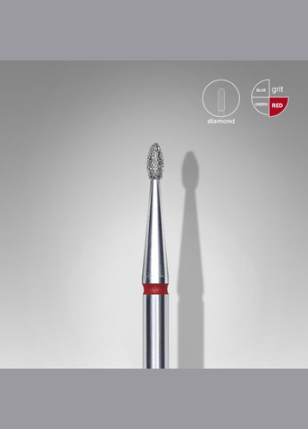 Фреза алмазная для маникюра капля Pro Expert красная 1.6 мм Staleks (338426688)