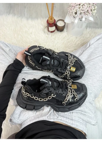КРОСІВКИ ЖІНОЧІ BALENCIAGA 3XL PREMIUM BLACK GOLD БАЛЕНСІАГА ЧОРНІ No Brand чорні демісезони (392032012)
