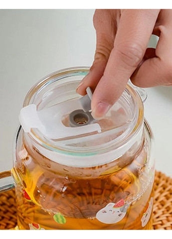 Кружка з трубочкою та кришкою Water 14603 400 мл No Brand (324268083)