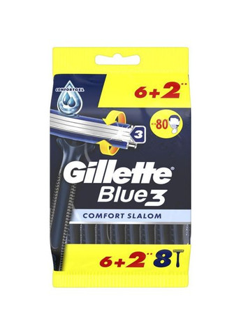 Бритва Blue 3 Comfort Slalom 8 шт. (8006540808764) Gillette Blue 3 Comfort Slalom 8 шт. (349822802)