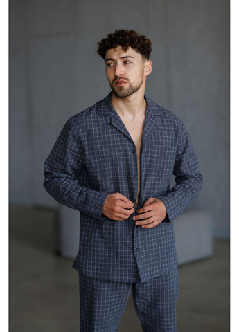 Піжама чоловіча в клітинку варена бавовна HOMELY графіт Handy Wear (324271025)