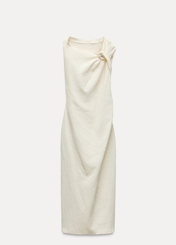 Молочное праздничный платье Zara однотонное