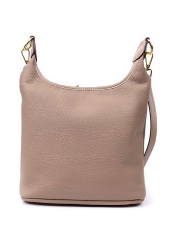 Женская сумка на плечо из натуральной кожи 22629 Бежевая Vintage (297956922)