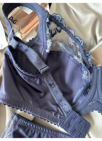 Синій жіноча нижня білизна комплект великого розміру синього кольору Lanny Mode