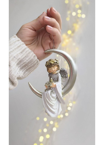 Декоративная подвеска Ангел на луне, 10.5*5*14.5см (стоимость за 1 шт) Home Decor (370286894)
