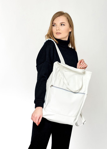 Жіноча сумка-рюкзак шопер біла Sambag (326960359)