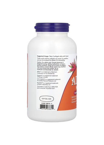 NOW ADAM MALE MULTI у м'яких капсулах №180 Now Foods (308071330)