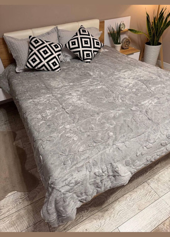 Покрывало стеганое микрофибра велюр двустороннее 200х230 см No Brand (308754486)