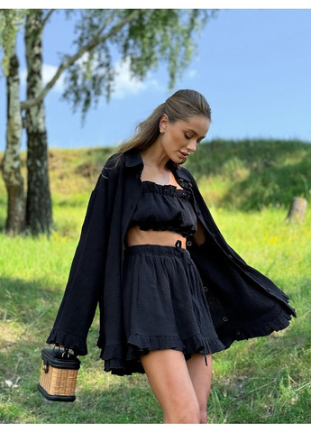 Жіночий костюм трійка MALDIVES (сорочка + топ + шорти) (mil567) milirud (365860047)