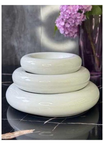 Тарелка "Каменный круг" белого цвета 16.5см OSM (365549076)