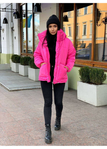 Малиновая демисезонная женская куртка FINO Mode