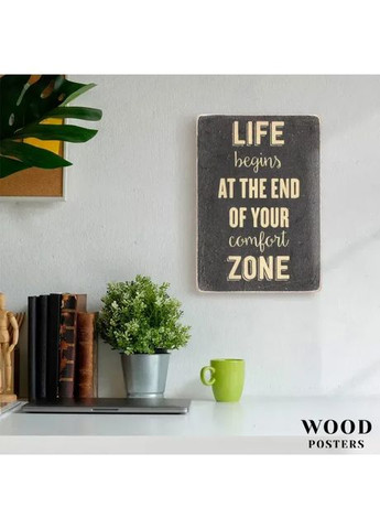 Постер Life begins at the end of your comfort zone. No Brand (370378416)