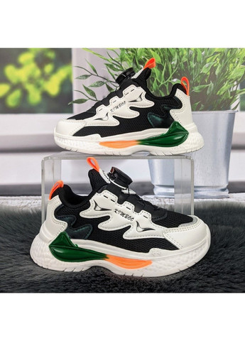 Черно-белые демисезонные кроссовки детские для девочки Kimboo