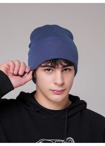 Молодіжна двошарова шапка біні лонг No Brand Шапка біні лонг лопата (362411564)