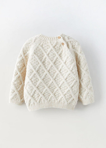 Белый зимний свитер Zara