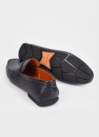 Черные классические туфли мужские черного цвета Let's Shop без шнурков