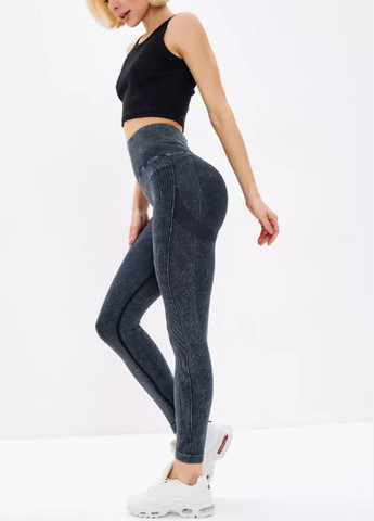 Жіночі спортивні лосини варенка з ефектом пушап на високій посадці утягуючі для йоги та фітнесу No Brand (327243145)