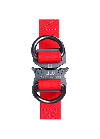 Шлея-метелик Waterproof червона M 20 мм 50-80 см (4823089319278) WAUDOG (354702163)