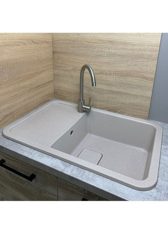 Кухонная мойка из искусственного камня/кварцевая 775х505х190мм, прямоугольная EXISTENCE Avena Бежевый (34540775505) Adamant (371191484)