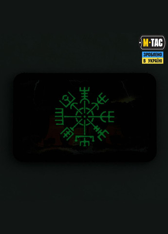 Нашивка Вегвизирь/Драккар (80х50 мм) Black/GID M-TAC (315047926)
