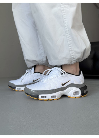 КРОССОВКИ ЖЕНСКИЕ NIKE AIR MAX TN WHITE / GRAY / ORANGE НАЙК АИР МАКС ТН No Brand белые демисезоны (367174539)