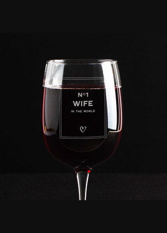 Бокал для вина "Wife №1 in the world" (BDBV-58) 470 мл BeriDari (311218560)