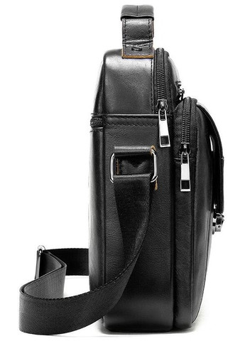 Сумка планшет через плече чоловіча з натуральної шкіри маленька Чорний 37763 Vintage (355245259)
