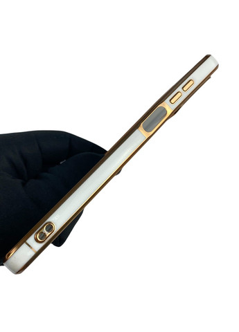 Чохол для G73 глянцевий із захистом камери із золотою окантовкою на моторола г73 білий gs1 Motorola (366235350)