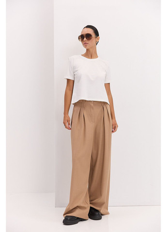 Женские брюки-палаццо со складками черные Arjen (361056783)