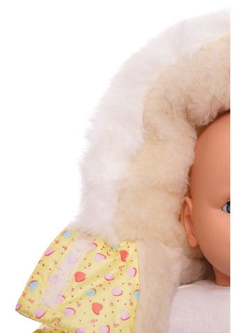 Челевечек на меху для девочки с принтом Сердечек желтый 74 см (27670) BABYKROHA (297199771)