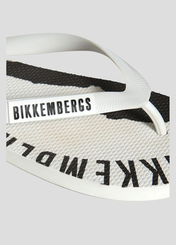 Белые кэжуал белые вьетнамки с логотипом бренда Dirk Bikkembergs