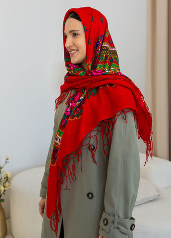 Хустка вовняна з бахромою 120х120 см. Homedec - (322193556)