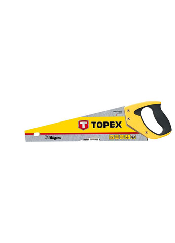Ножовка Aligator (400 мм) по дереву 7TPI (24984) Topex (323165743)