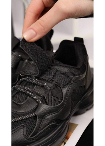 Чорні Осінні кросівки дитячі шнурівка чорні Tom.M