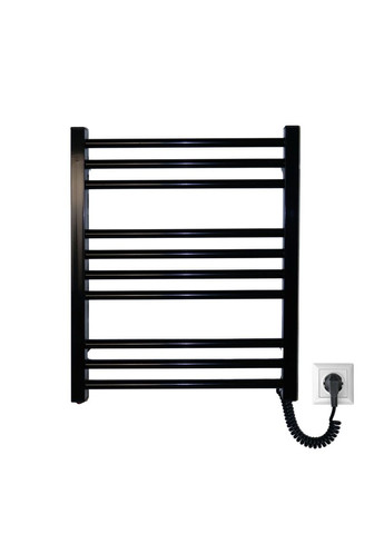 Рушникосушарка електрична з кнопкою Чорний глянець 590*490 Carino ARIANNA (367604565)