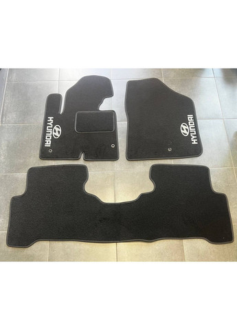 Ворсовые коврики в салон для Hyundai (2012-)/Хюндай Санта фе /Чёрные, кт. 5шт Beltex Santa Fe (360616041)