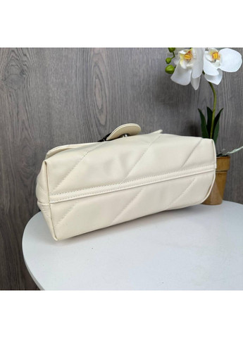 Качественная женская мини сумочка клатч Pinko стеганная молочная на плечо для вечеринки и прогулки ProDobro (363258895)