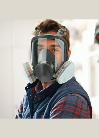 Повнолицева захисна маска 6800 розмір М з фільтрами 6001 No Brand (326065897)