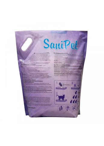 Наполнитель Sani Pet для кошачьих туалетов силикагелевый, лаванда, 7,6 л. Природа (324625448)