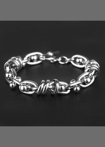 Мужская браслет-цепь SSBQ-3039 из стали оригинального плетения. Spikes (334000138)