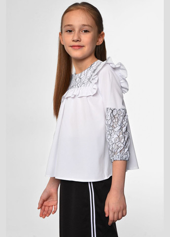 Белая классическая рубашка однотонная Let's Shop