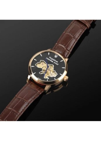 Механічний годинник Skeleton Gold Black Dial — Українська душа, японська точність! Besta (386524448)