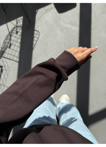 Коричневый 🌟свитшот "lucky girl" с вышивкой на удачу | размерная сетка в описании DK/DL Мода без кордонів надпись без декора (364966282)