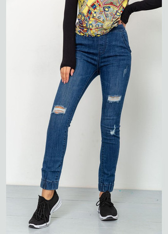Женские джинсы с манжетами, синего цвета, Ager - (266815106)