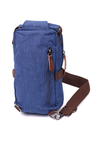 Сумка слінг чоловіча через плече із щільного текстилю синя 22190 Vintage (362418041)